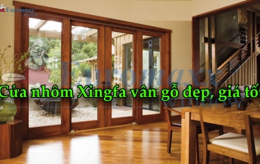 Cửa nhôm Xingfa vân gỗ đẹp, giá tốt tại HCM